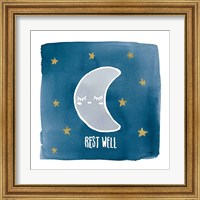 Framed 'Night Sky Rest Well' border=