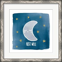 Framed 'Night Sky Rest Well' border=