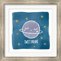 Framed 'Night Sky Sweet Dreams' border=