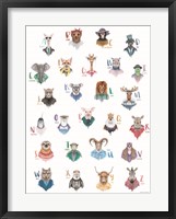 Framed Animal Alphabet Poster