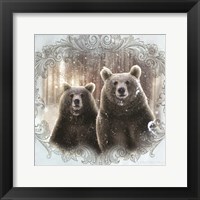 Framed Enchanted Winter Bears