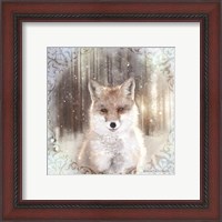 Framed 'Enchanted Winter Fox' border=