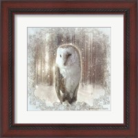 Framed 'Enchanted Winter Owl' border=