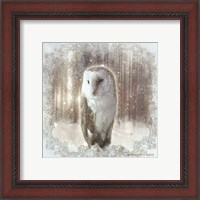 Framed 'Enchanted Winter Owl' border=