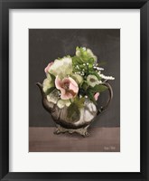 Framed Vintage Floral Tea Pot