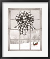 Framed Christmas Sleigh with Bow