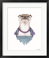 Framed Otter in Overalls