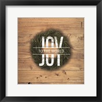 Framed Joy to the World with Wreath