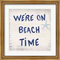Framed 'Beach Time VI Sq' border=