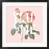 Framed Botanical Pink Rose II You