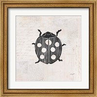 Framed 'Ladybug Stamp BW' border=