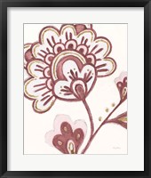 Framed 'Flora Chinoiserie VI Pink' border=