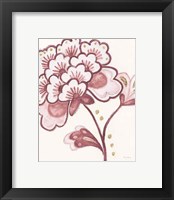 Framed 'Flora Chinoiserie IV Pink' border=