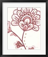 Framed Flora Chinoiserie III Pink