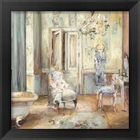 Framed 'Boudoir Bath II Gray' border=