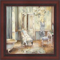 Framed 'Boudoir Bath II Gray' border=