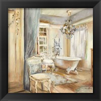 Framed 'Boudoir Bath I Gray' border=