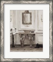 Framed 'Classical Bath I Gray' border=