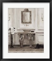 Classical Bath I Gray Framed Print