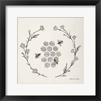 Framed Happy to Bee Home III Neutral