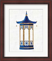 Framed 'Flora Chinoiserie VII Textured' border=