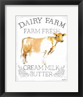 Framed Dairy Farm enamel