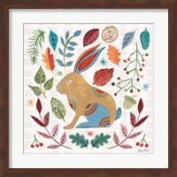 Framed 'Whimsical Woodland V' border=