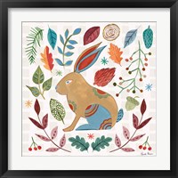 Framed 'Whimsical Woodland V' border=