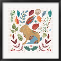 Framed 'Whimsical Woodland V' border=