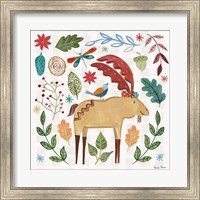 Framed 'Whimsical Woodland IV' border=