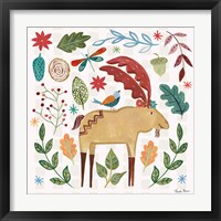 Framed 'Whimsical Woodland IV' border=