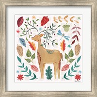 Framed 'Whimsical Woodland III' border=