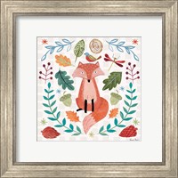 Framed 'Whimsical Woodland II' border=