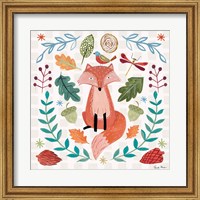 Framed 'Whimsical Woodland II' border=