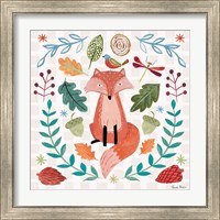 Framed 'Whimsical Woodland II' border=