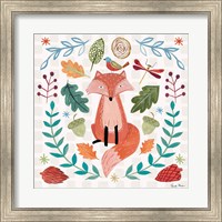 Framed 'Whimsical Woodland II' border=