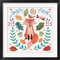 Framed 'Whimsical Woodland II' border=