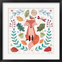 Framed 'Whimsical Woodland II' border=