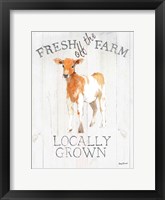 Framed Fresh off the Farm wood