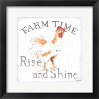 Framed Farm Time enamel