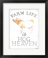 Framed Farm Life enamel