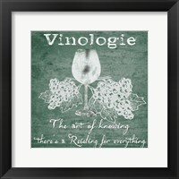 Framed Vinologie - Reisling Whitewashed