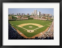 Framed High Angle View Of A Stadium, Wrigley Field, Chicago, Illinois