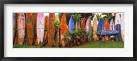 Framed Arranged Surfboards, Maui, Hawaii