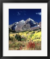 Framed Maroon Bells Peaks White River National Forest Colorado