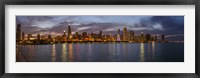 Framed City At The Waterfront, Lake Michigan, Illinois