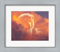 Framed Lion And Lamb
