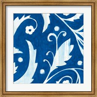 Framed 'Tangled In Blue I' border=