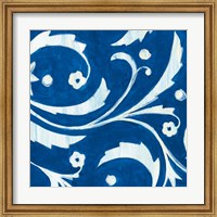 Framed 'Tangled In Blue II' border=