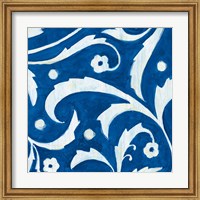 Framed 'Tangled In Blue III' border=